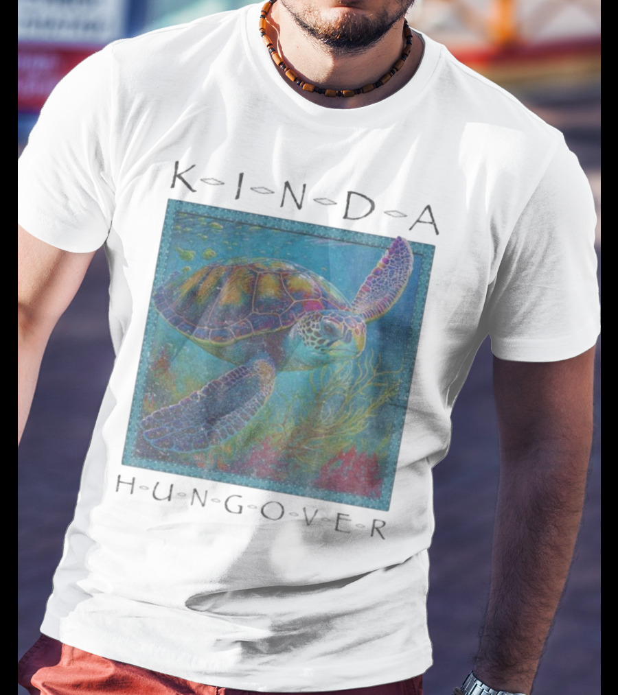 Kinda Hungover Turtle Ocean Scene T-Shirt