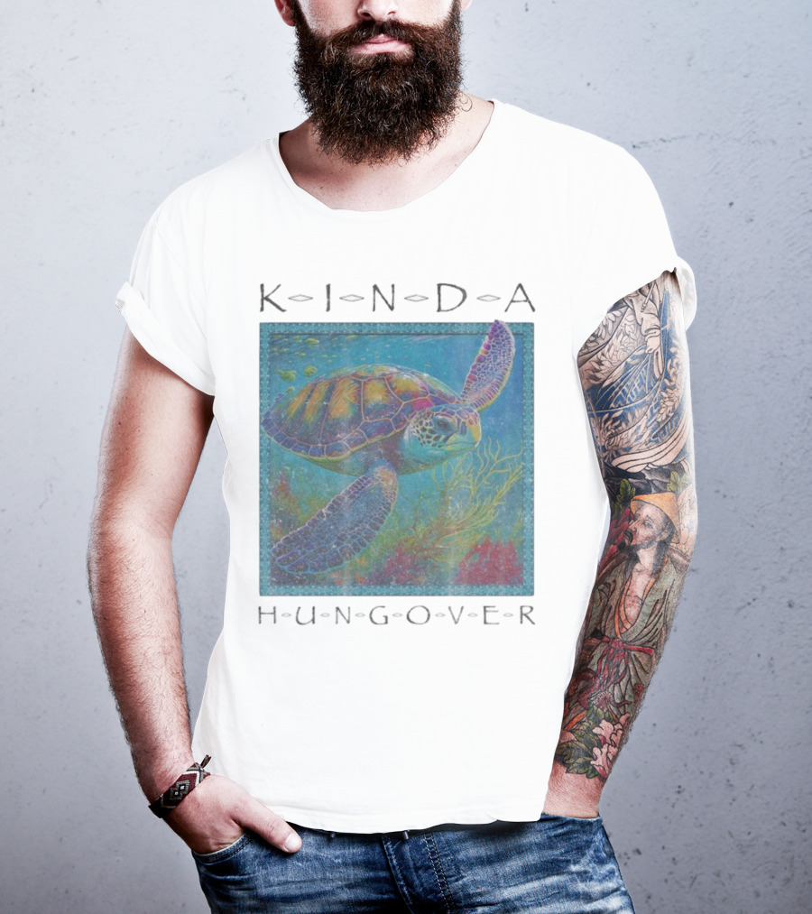 Kinda Hungover Turtle Ocean Scene T-Shirt