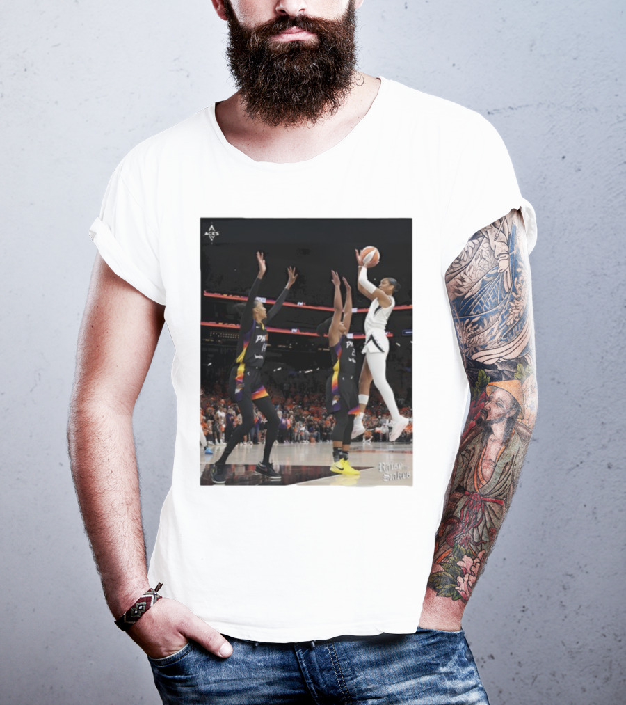 Las Vegas Aces Hang It In The Louvre Basketball Action Shot T-Shirt