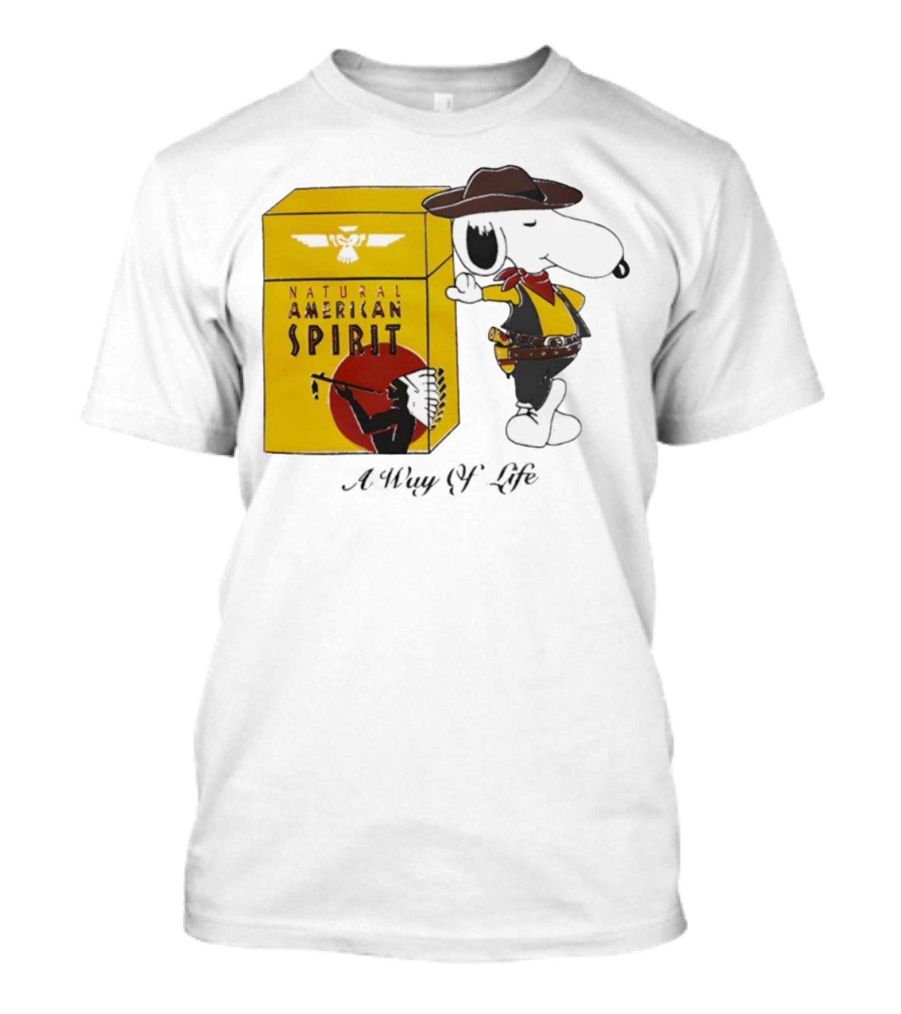 Snoopy Cowboy Natural American Spirit A Way Of Life T-Shirt
