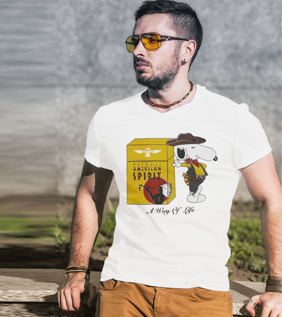 Snoopy Cowboy Natural American Spirit A Way Of Life T-Shirt
