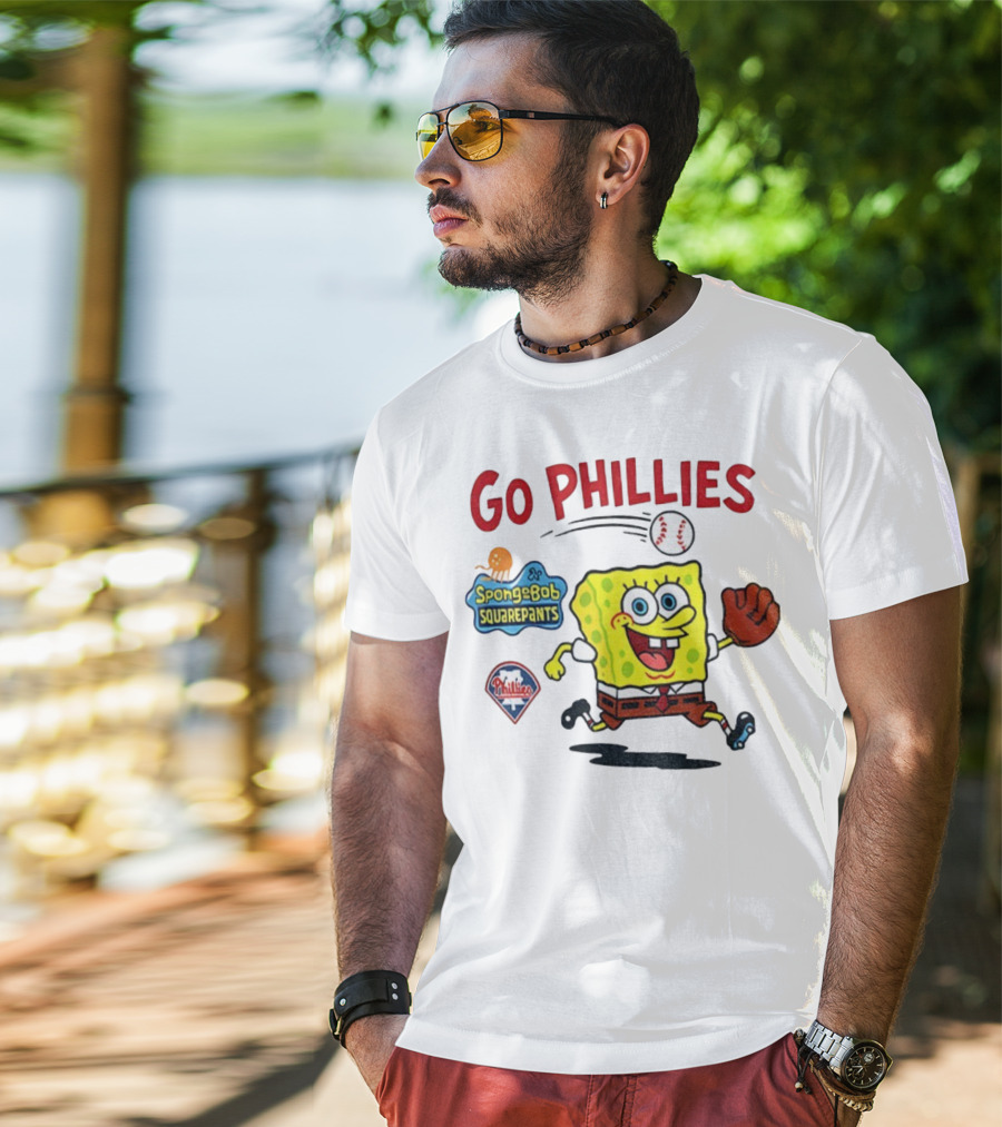 Go Phillies Spongebob Squarepants Philadelphia MLB Baseball 2025 T-Shirt