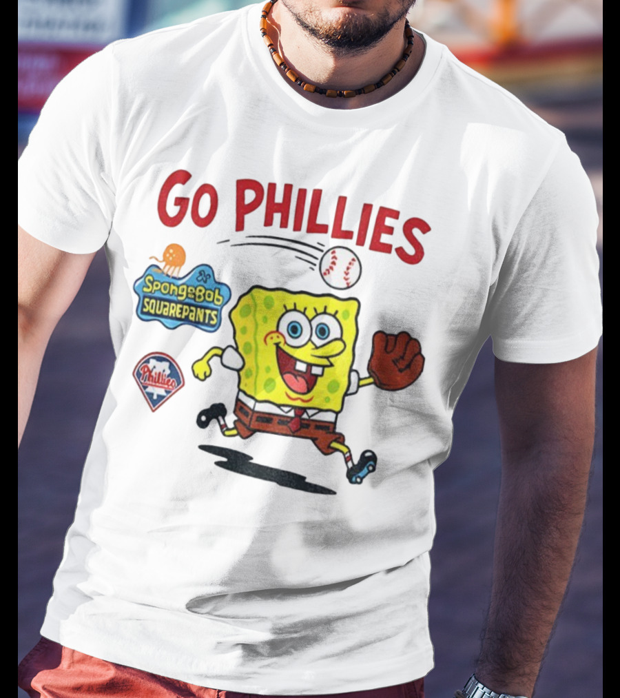 Go Phillies Spongebob Squarepants Philadelphia MLB Baseball 2025 T-Shirt