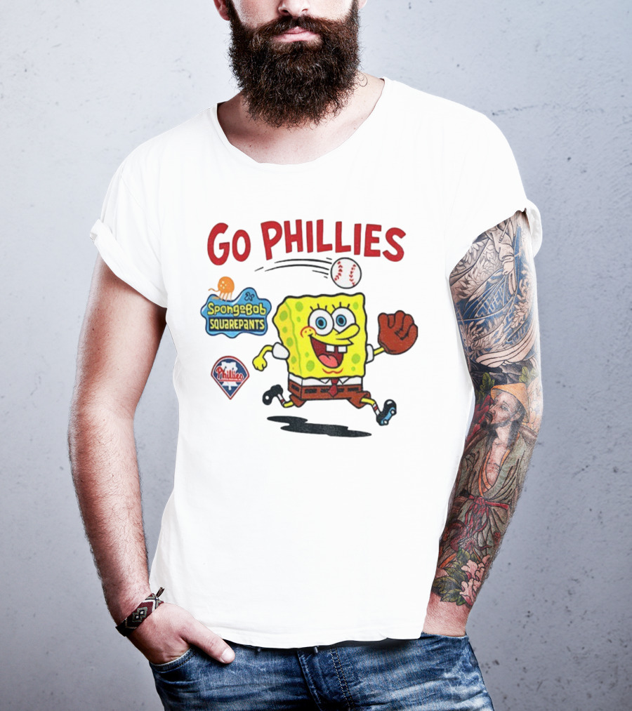 Go Phillies Spongebob Squarepants Philadelphia MLB Baseball 2025 T-Shirt