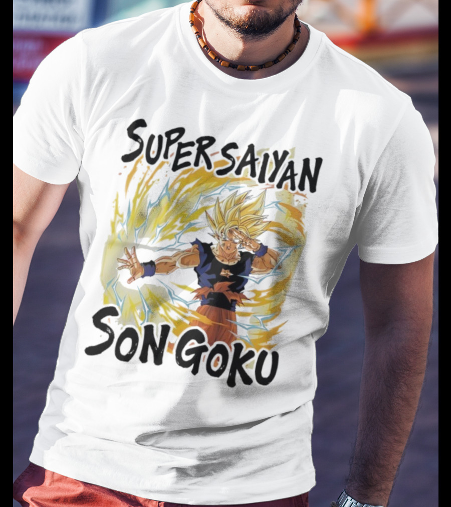 Super Saiyan Son Goku Dragon Ball Z Power Burst Aura Icon T-Shirt