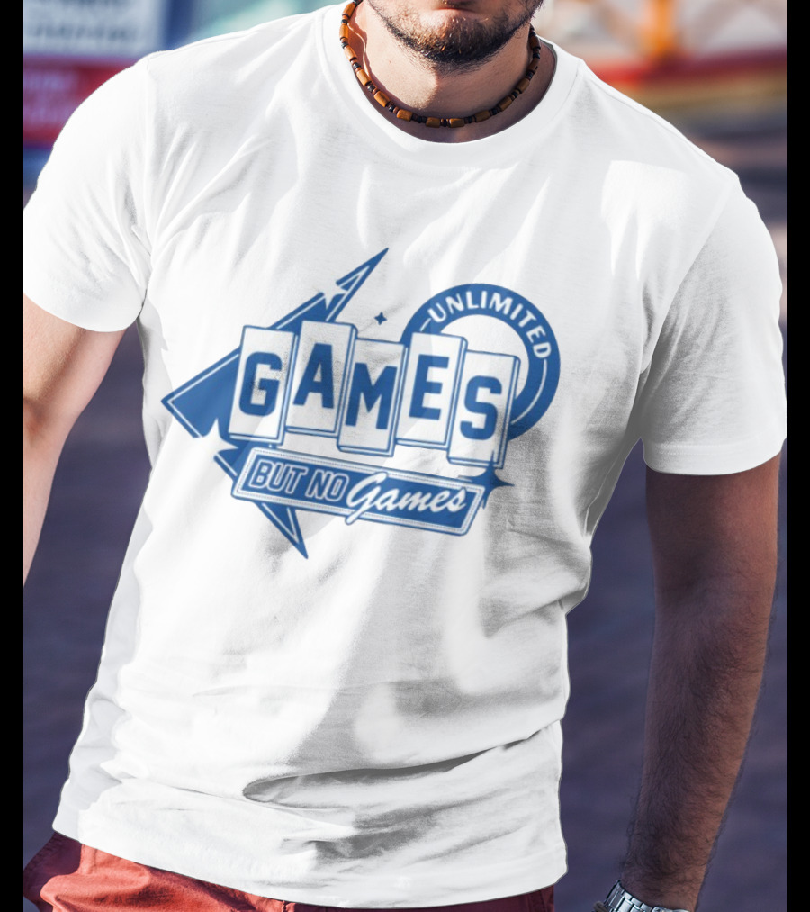 Unlimited Games But No Games Retro Style Gaming Aesthetic T-Shirt