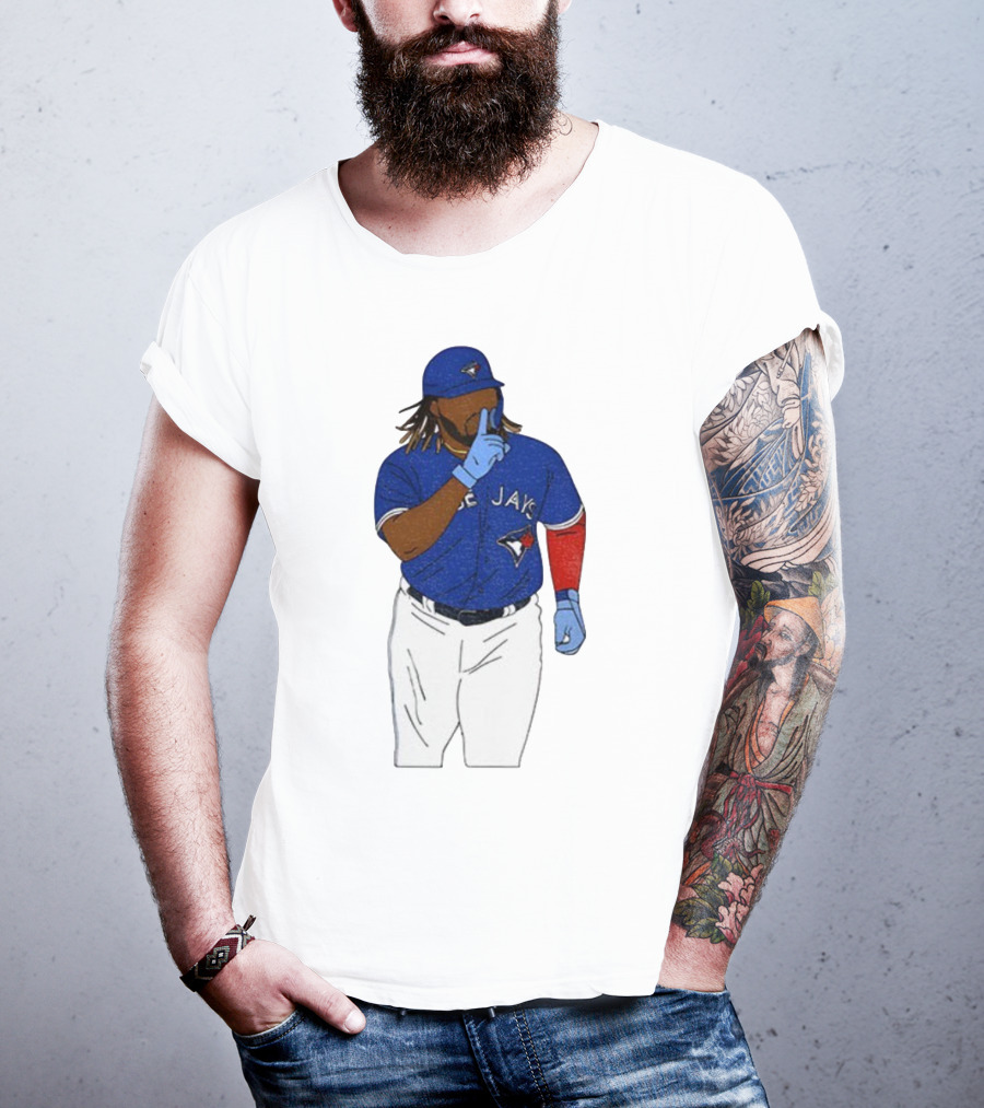 Vladimir Guerrero Jr Shhh Gesture Toronto Blue Jays Player Iconic Pose T-Shirt