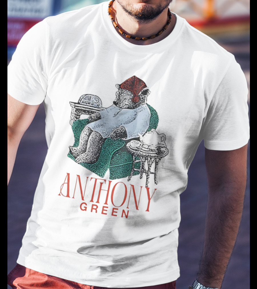 Anthony Green Bear Cozy Sleepy Time Scene T-Shirt