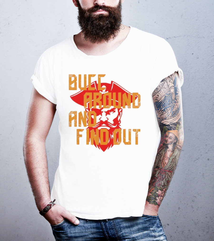 Bucc Around And Find Out Vintage Buccaneer Head Retro Style T-Shirt