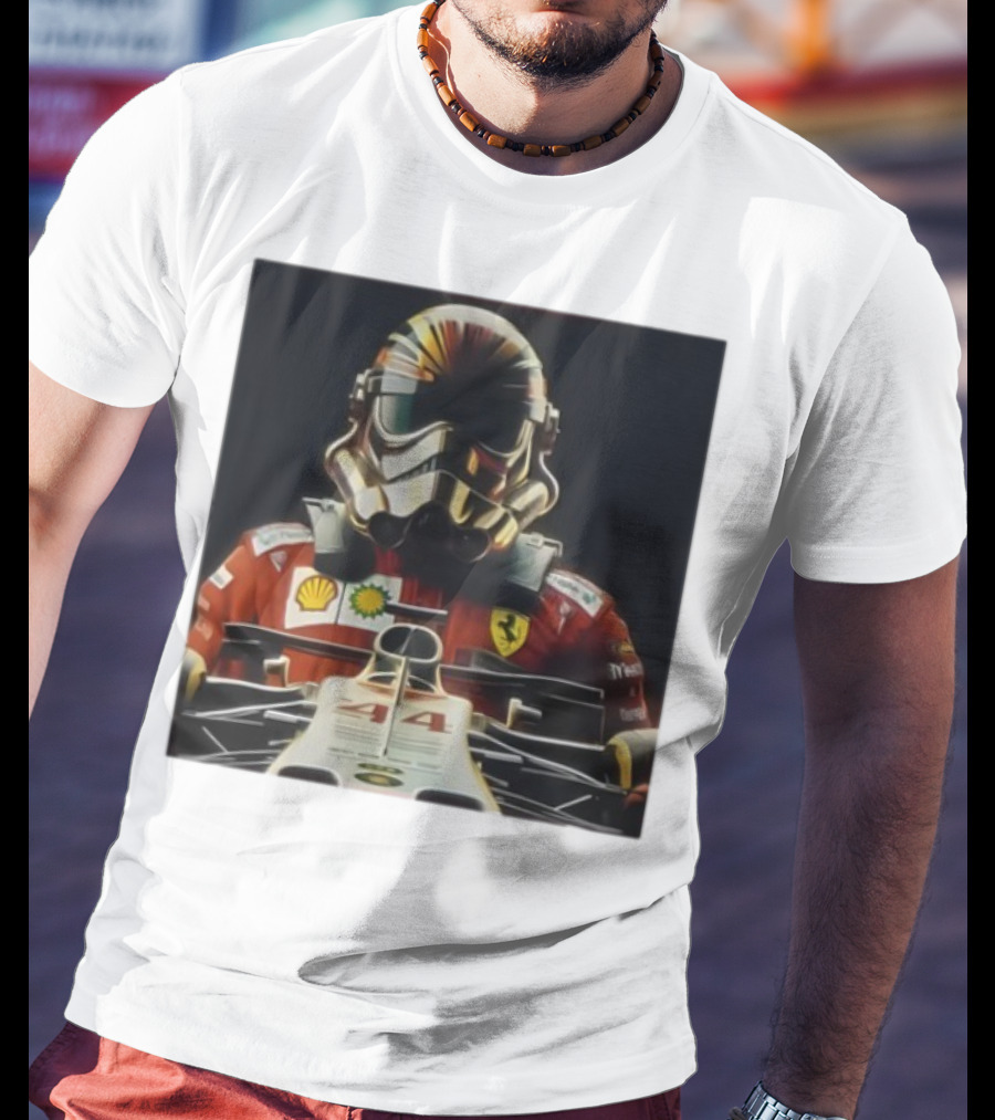 George Lucas Stormtrooper Formula 1 Ferrari Shell Petronas Mercedes Racing 44 T-Shirt