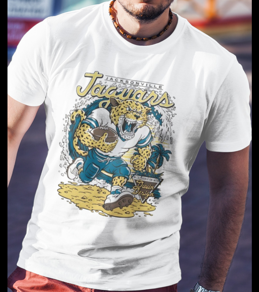 Jacksonville Jaguars Duvin Collaboration NFL Football T-Shirt
