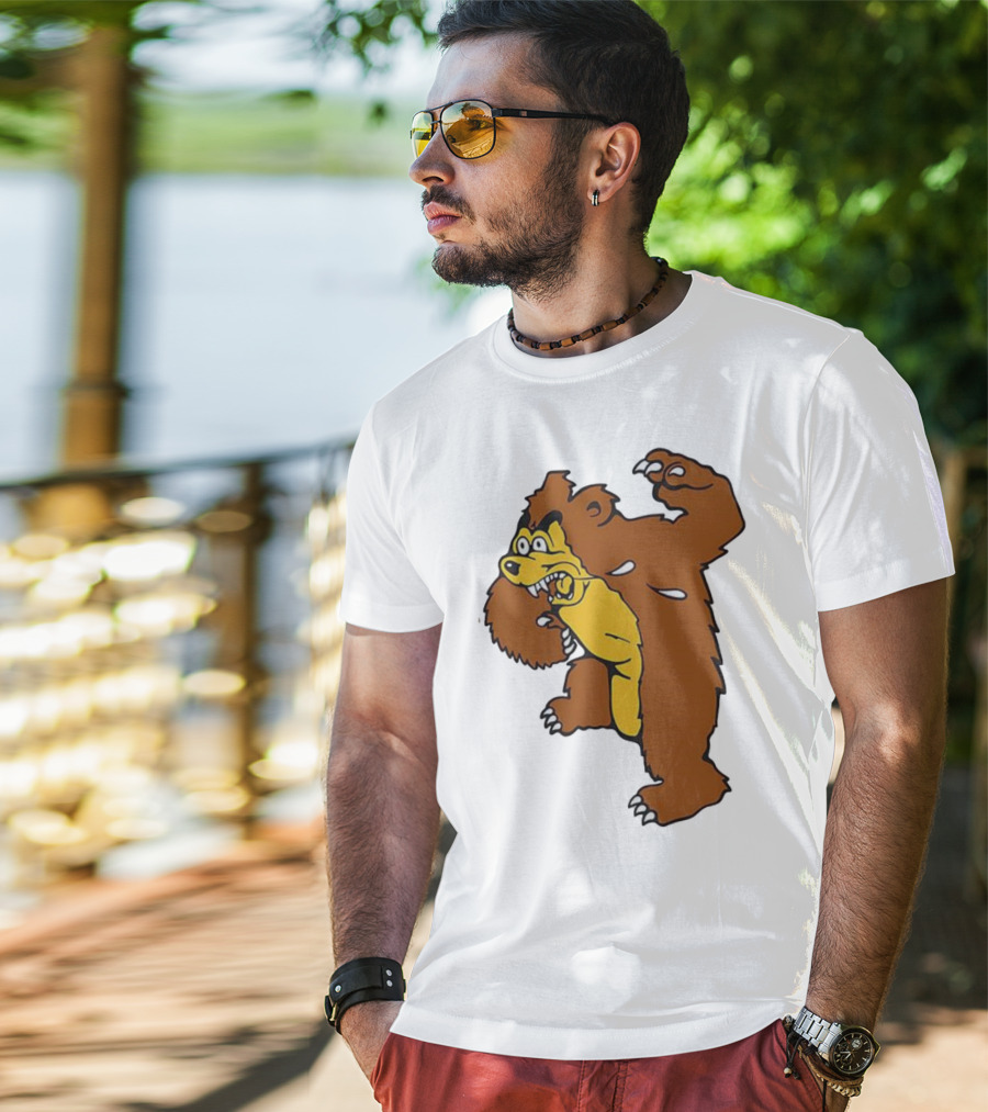 Montana Grizzlies Retro Monety Mascot Bear T-Shirt