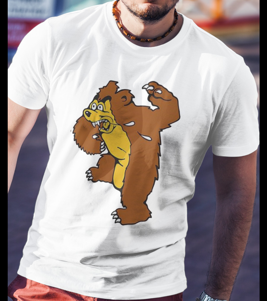 Montana Grizzlies Retro Monety Mascot Bear T-Shirt
