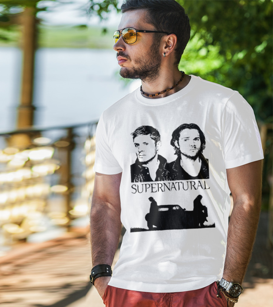 Sam And Dean Winchester Supernatural Impala Duo T-Shirt