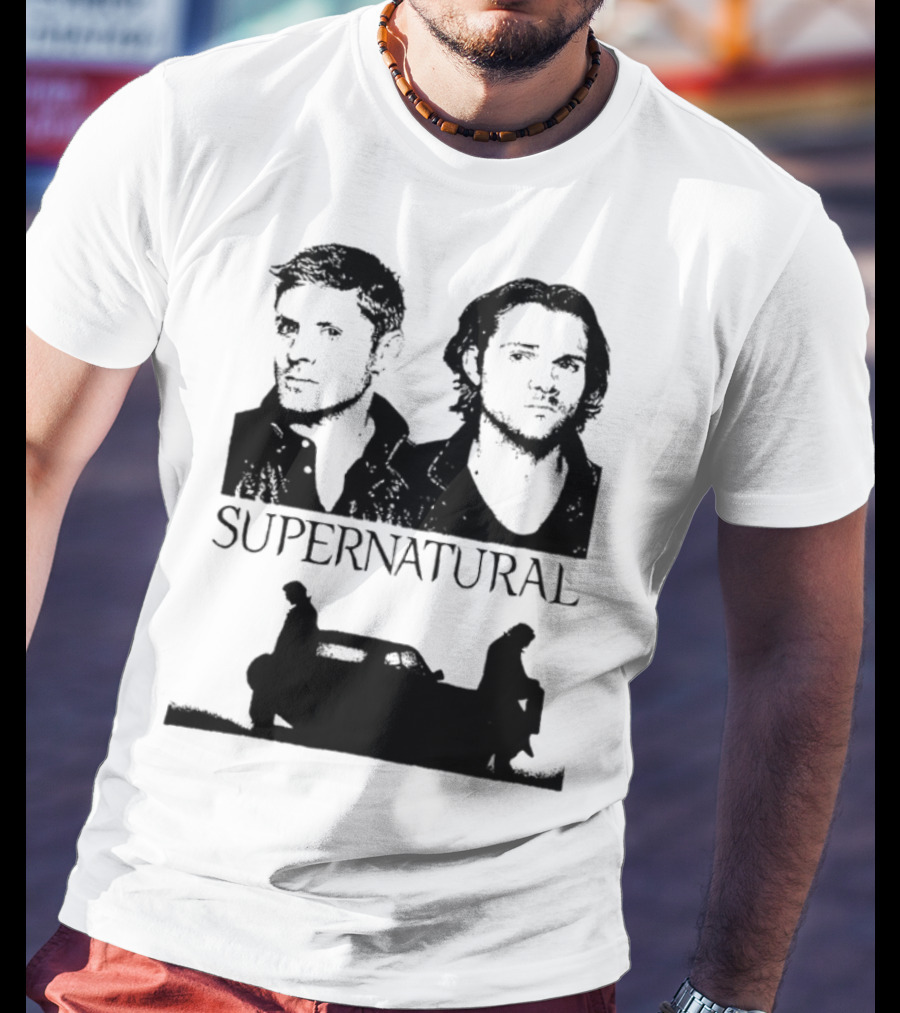 Sam And Dean Winchester Supernatural Impala Duo T-Shirt