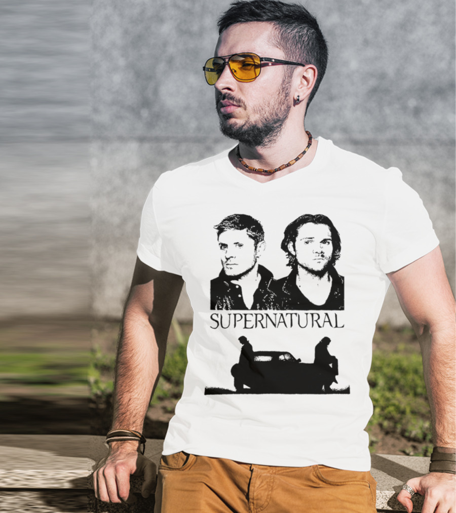 Sam And Dean Winchester Supernatural Impala Duo T-Shirt