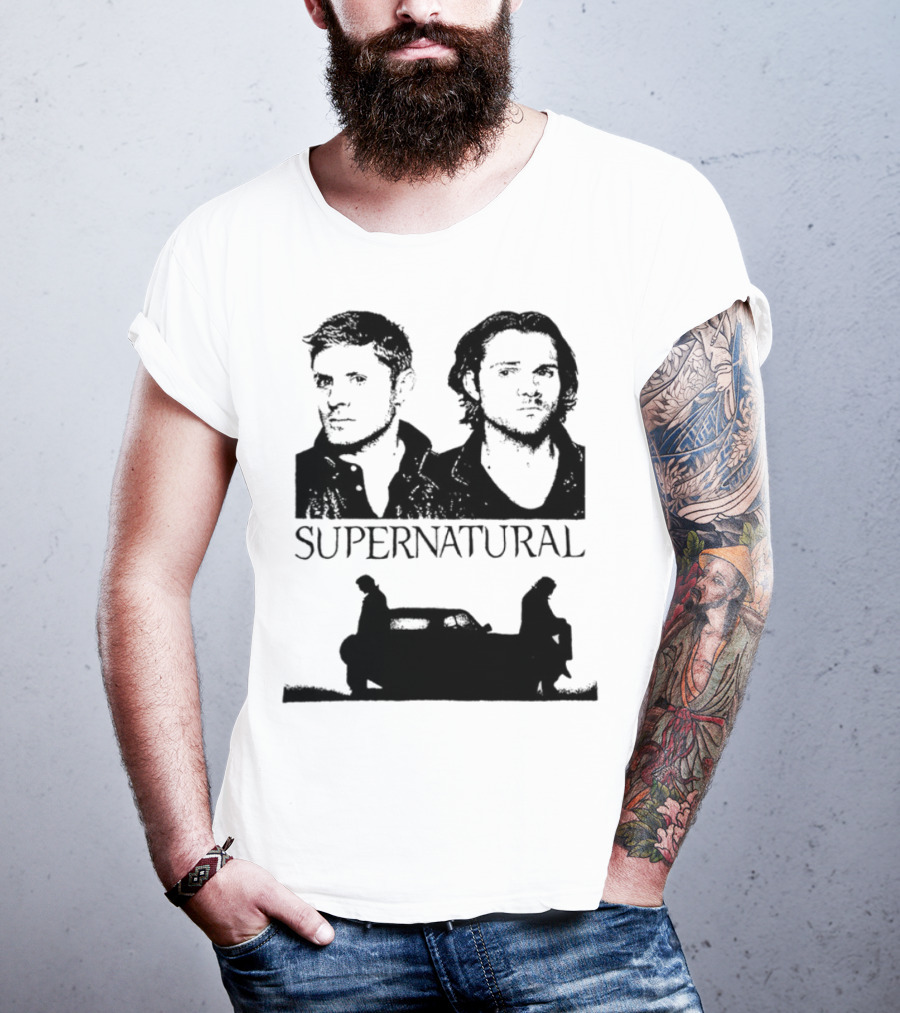 Sam And Dean Winchester Supernatural Impala Duo T-Shirt