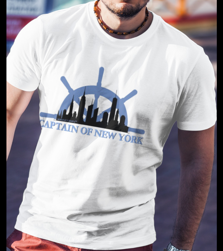 Worldof S Captain Of New York City Skyline Helm T-Shirt