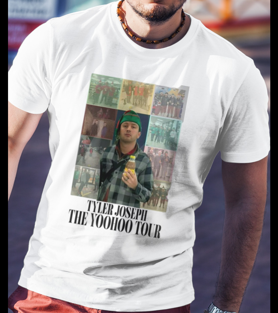 Eggtyler Tyler Joseph Yoohoo Tour Getränkflasche Elf Hemd Karo Holzfäller Look 2023 Collage T-Shirt