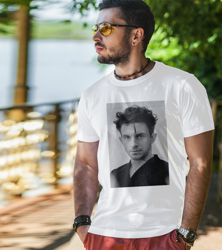 Jonathan Bailey Black And White Photography Portrait T-Shirt