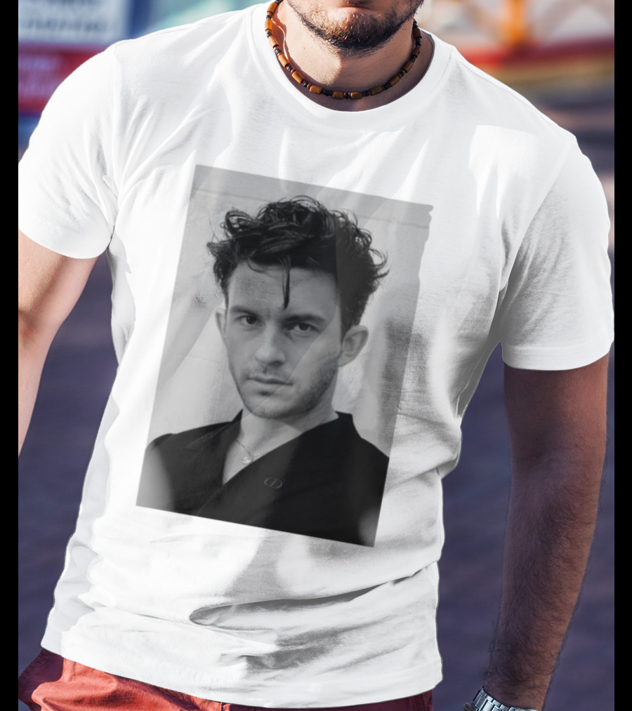 Jonathan Bailey Black And White Photography Portrait T-Shirt