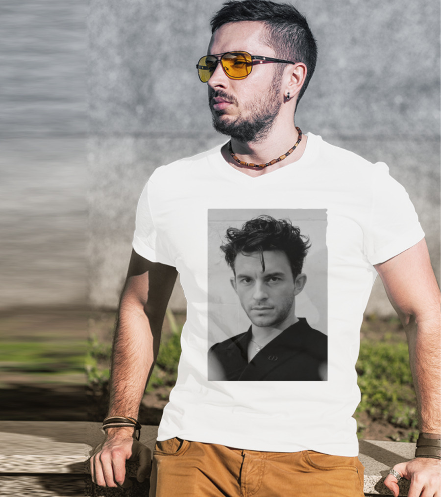 Jonathan Bailey Black And White Photography Portrait T-Shirt