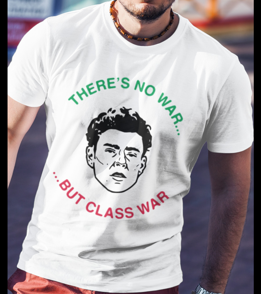 Luigi There's No War But Class War Text Iconic Green Red T-Shirt