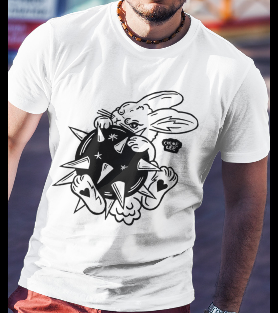 Morningstar Bunny Spiked Star Rabbit Design T-Shirt