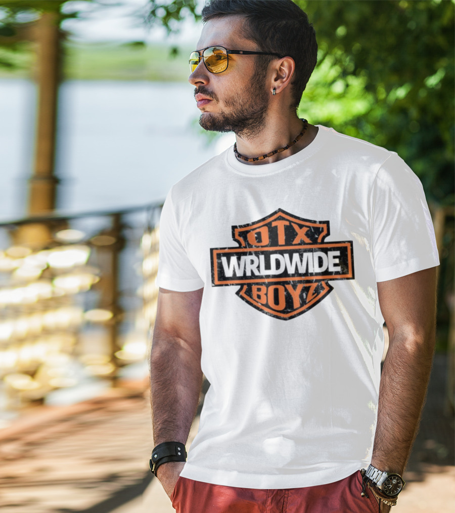Otxboyz Wrldwide Grunge Badge Style T-Shirt