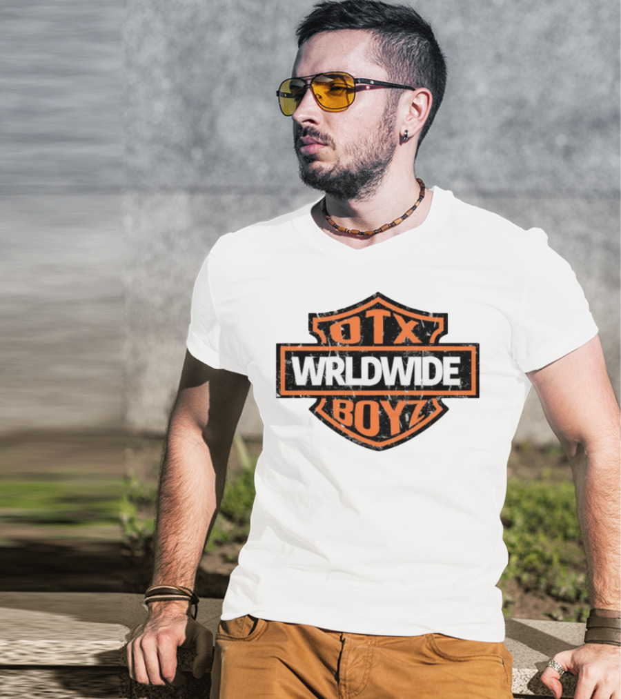 Otxboyz Wrldwide Grunge Badge Style T-Shirt