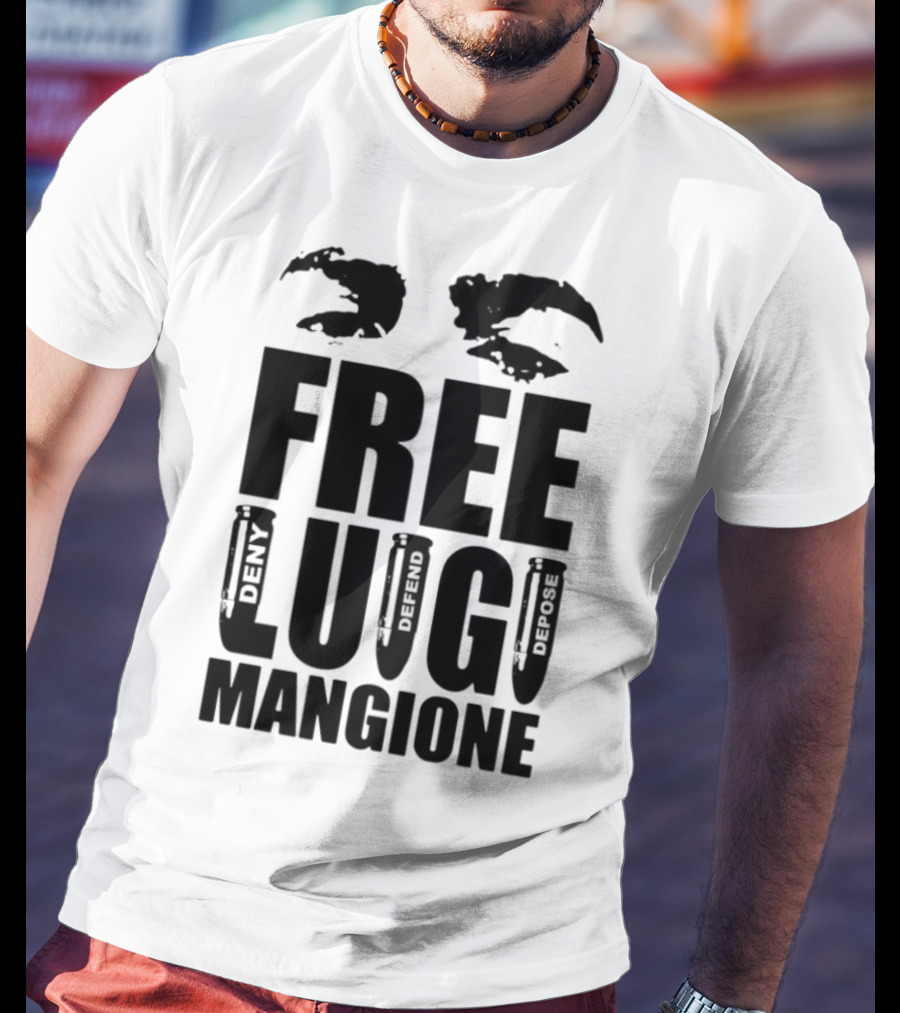 Free Luigi Mangione Crab Claws Deny Defend Depose T-Shirt
