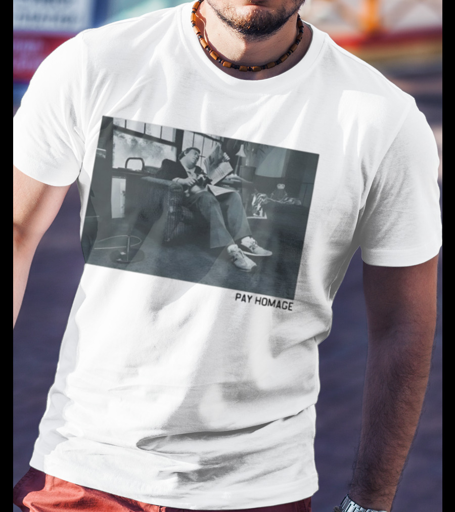 John Candy Relaxing In Comfy Chair Reading In Classic Setting T-Shirt