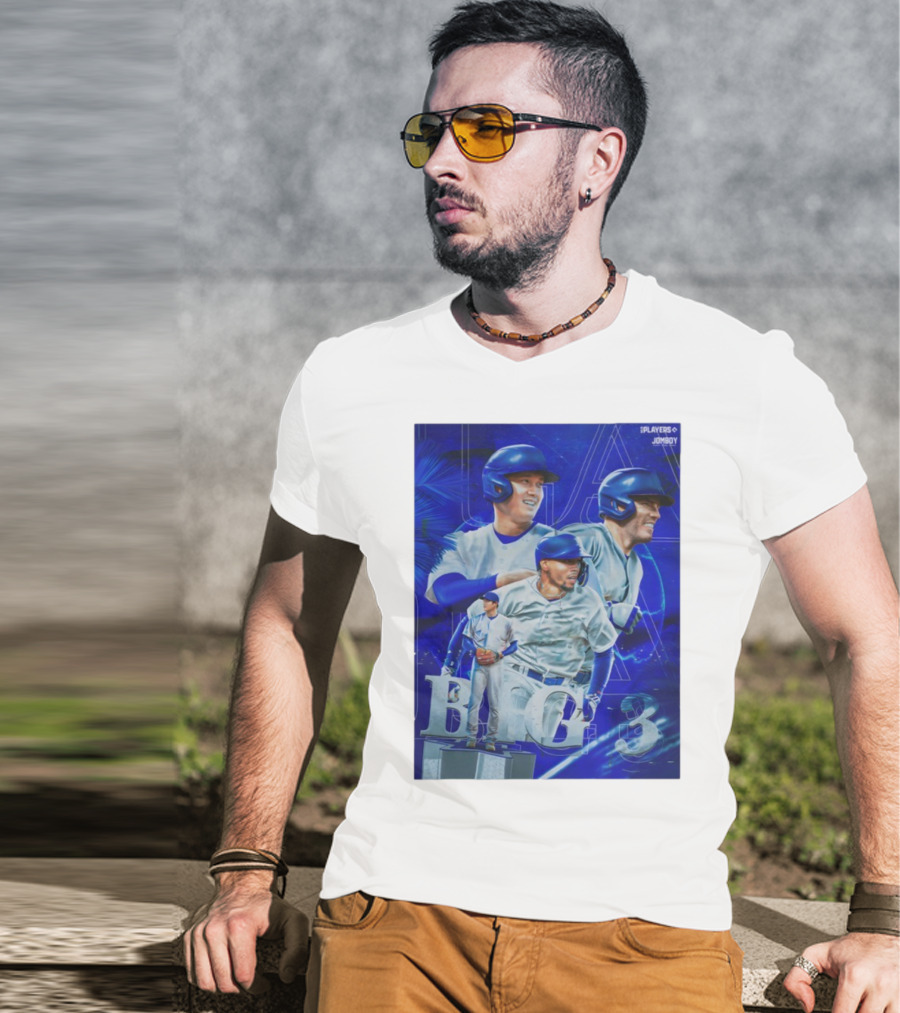 LA Big 3 IPlayers Jomboy Baseball Theme T-Shirt