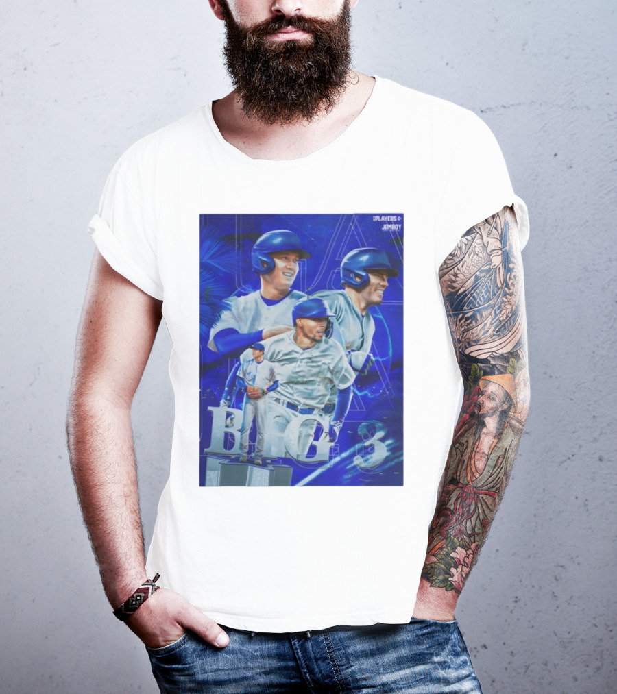 LA Big 3 IPlayers Jomboy Baseball Theme T-Shirt