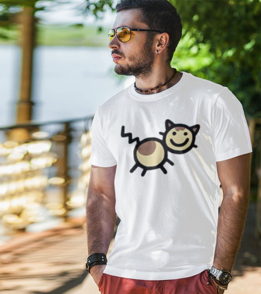 Mummyjoe Cheesepuff Happy Cow Cat Image T-Shirt