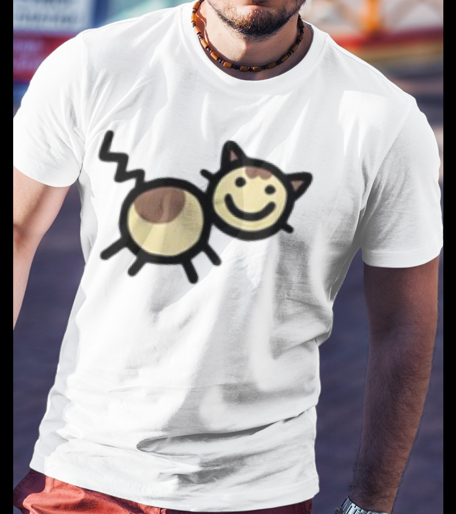 Mummyjoe Cheesepuff Happy Cow Cat Image T-Shirt