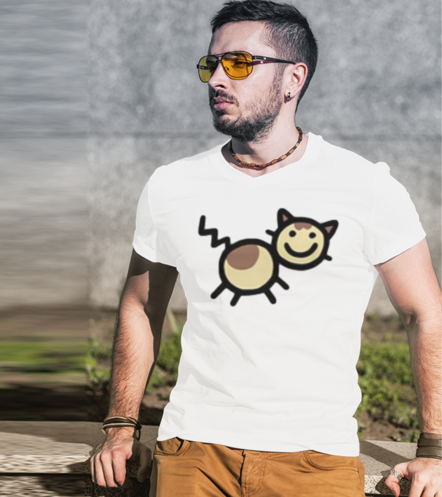Mummyjoe Cheesepuff Happy Cow Cat Image T-Shirt