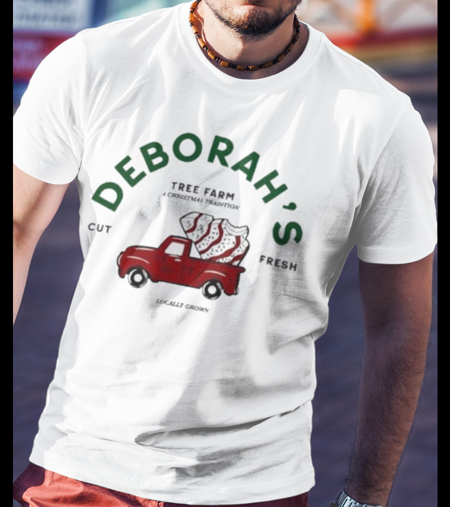 Deborah’s Tree Farm A Christmas Tradition Cut Fresh Locally Grown Holiday Truck T-Shirt