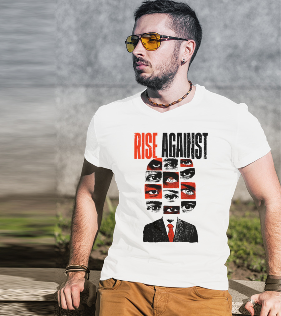 Rise Against Big Brother Surveillance Eyes Suit T-Shirt