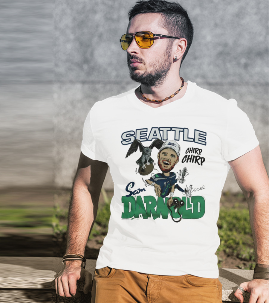 Seattle Seahawks Sam Darnold Chirp Chirp Signature T-Shirt