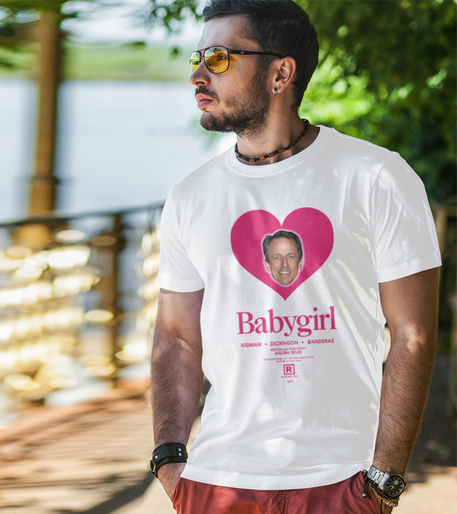 Seth Meyers Babygirl Heart Design T-Shirt