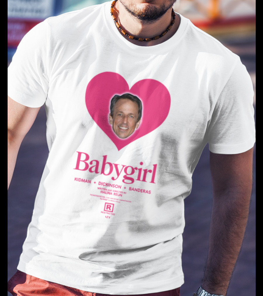 Seth Meyers Babygirl Heart Design T-Shirt