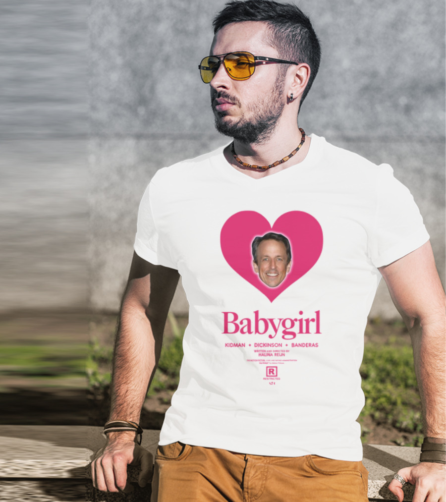 Seth Meyers Babygirl Heart Design T-Shirt