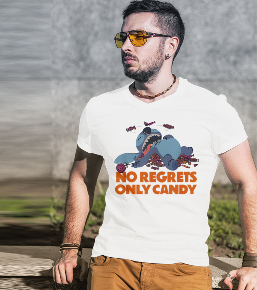 Stitch No Regrets Only Candy Halloween Disney T-Shirt
