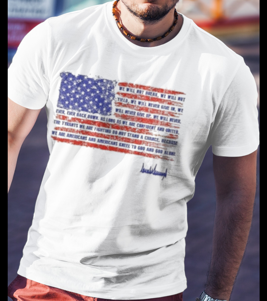 American Flag Trump Nation Proclamation Signed By Donald Trump T-Shirt