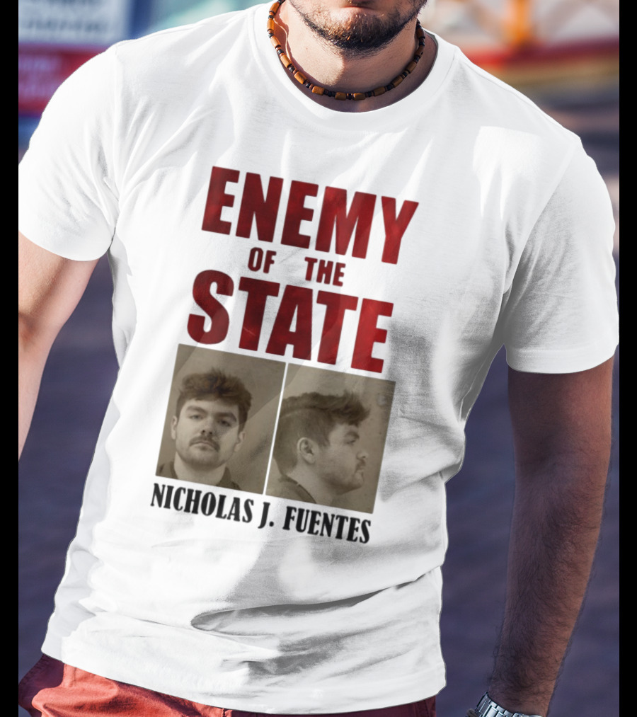 Enemy Of The State Nicholas J Fuentes Shot Image T-Shirt