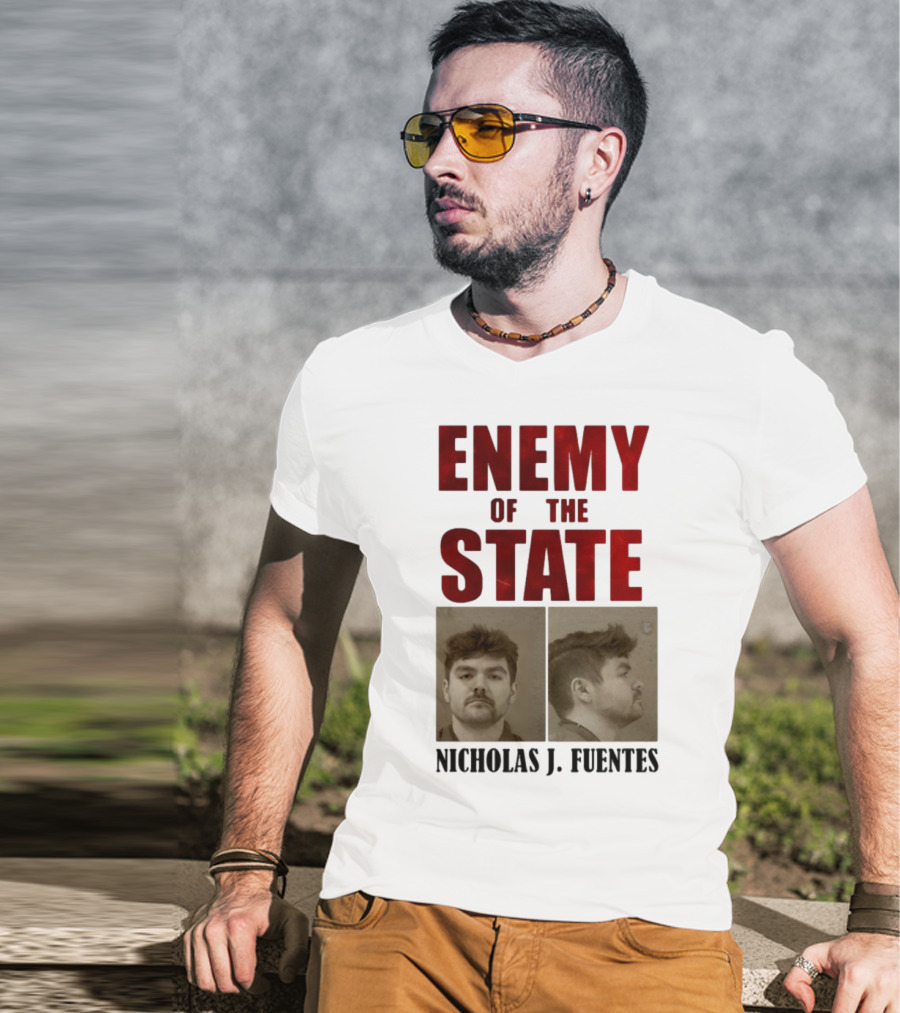 Enemy Of The State Nicholas J Fuentes Shot Image T-Shirt