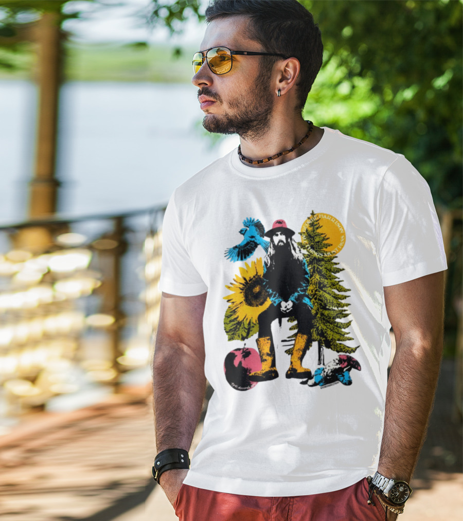 All Things Must Pass George Harrison Sunflower Tree Bird Apple T-Shirt