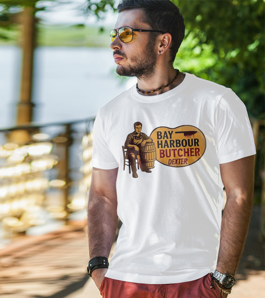 Bay Harbour Butcher Dexter Barrel Dark Vintage Style T-Shirt