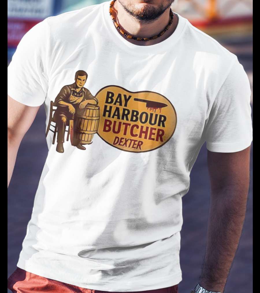 Bay Harbour Butcher Dexter Barrel Dark Vintage Style T-Shirt
